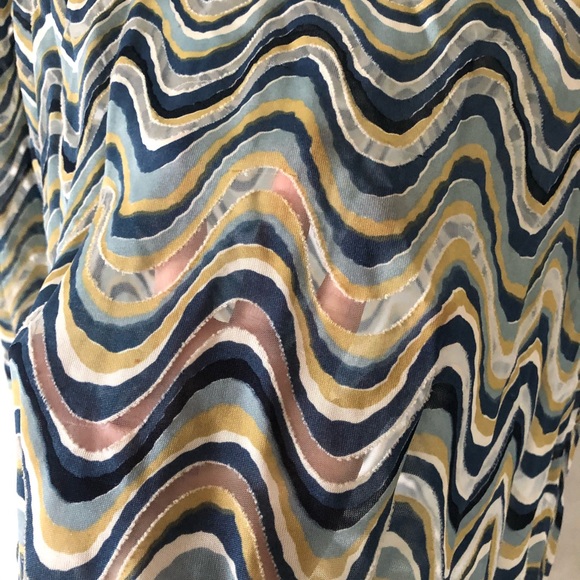 Wave wavy pattern Groovy Retro Tunic vintage - Picture 2 of 6